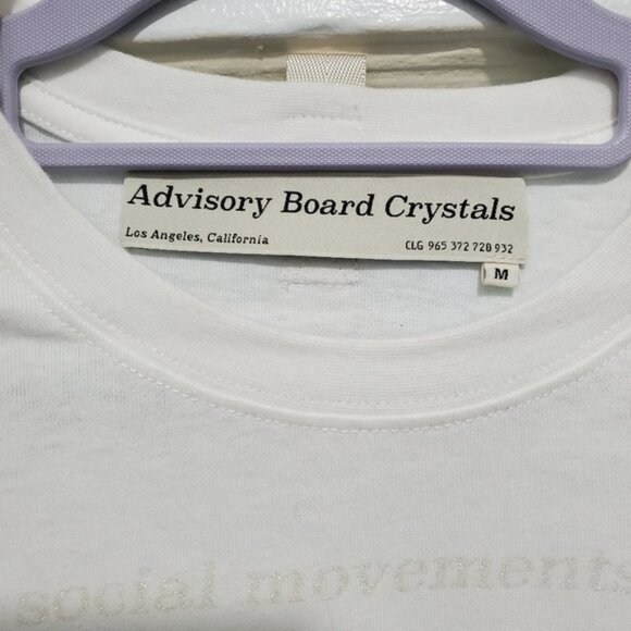 HTF NEW ADVISORY BOARD CRYSTALS Abc Crew Neck Long Sleeve Glitter-Print Tshirt - Picture 8 of 16